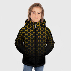 Куртка зимняя для мальчика Неоновая кольчуга Gold neon, цвет: 3D-черный — фото 2