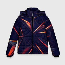 Куртка зимняя для мальчика АБСТРАКЦИЯ ТРЕУГОЛЬНИКИ, цвет: 3D-светло-серый