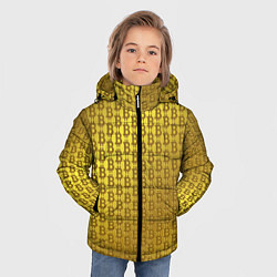Куртка зимняя для мальчика Биткоин золото, цвет: 3D-светло-серый — фото 2