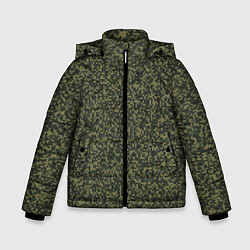 Зимняя куртка для мальчика Цифра Флора пиксельный камуфляж