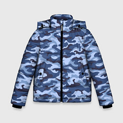 Куртка зимняя для мальчика Синий Камуфляж Camouflage, цвет: 3D-светло-серый