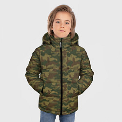 Куртка зимняя для мальчика Камуфляж: хаки, цвет: 3D-черный — фото 2