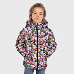 Куртка зимняя для мальчика Чудесные фиалки, цвет: 3D-светло-серый — фото 2