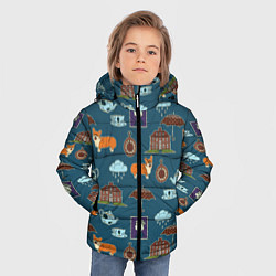 Куртка зимняя для мальчика Англия паттерн, цвет: 3D-черный — фото 2