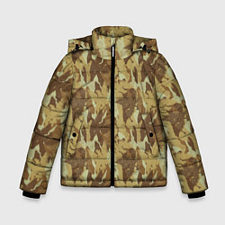 Куртка зимняя для мальчика Орлы камуфляж, цвет: 3D-черный