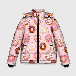 Куртка зимняя для мальчика Pink donuts, цвет: 3D-черный