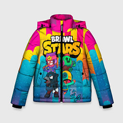 Куртка зимняя для мальчика BRAWL STARS ВМЕСТЕ, цвет: 3D-светло-серый