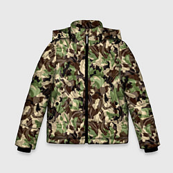 Куртка зимняя для мальчика Мятый Камуфляж, цвет: 3D-светло-серый
