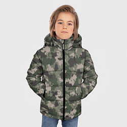 Куртка зимняя для мальчика Зелено-Серый Камуфляж, цвет: 3D-светло-серый — фото 2