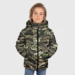 Куртка зимняя для мальчика Именной камуфляж Санёк, цвет: 3D-светло-серый — фото 2