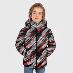 Куртка зимняя для мальчика Мото Следы, цвет: 3D-светло-серый — фото 2