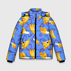 Куртка зимняя для мальчика Спелые бананы, цвет: 3D-светло-серый