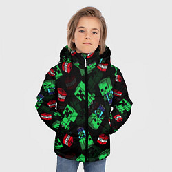 Куртка зимняя для мальчика Майнкрафт Minecraft, цвет: 3D-черный — фото 2