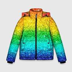 Зимняя куртка для мальчика Блестки радуга