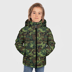 Куртка зимняя для мальчика Камуфляж Нато Вудленд woodland, цвет: 3D-светло-серый — фото 2