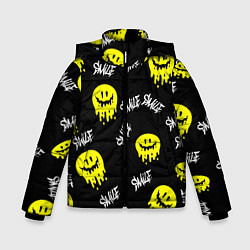 Куртка зимняя для мальчика SMILE smile граффити, цвет: 3D-черный