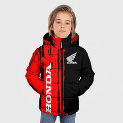 Куртка зимняя для мальчика Honda марка авто, цвет: 3D-красный — фото 2