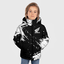 Куртка зимняя для мальчика Honda Брызги Красок, цвет: 3D-черный — фото 2