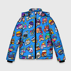 Зимняя куртка для мальчика Особые редкие значки Бравл Пины синий фон Brawl St