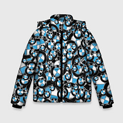 Куртка зимняя для мальчика BMW PATTERN LOGO, цвет: 3D-светло-серый