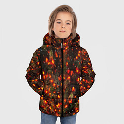 Куртка зимняя для мальчика Новогодняя стена, цвет: 3D-красный — фото 2