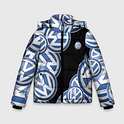 Куртка зимняя для мальчика Volkswagen logo Pattern, цвет: 3D-светло-серый