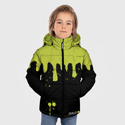 Куртка зимняя для мальчика Smiley Смайл Брызги, цвет: 3D-черный — фото 2