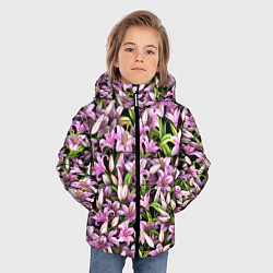 Куртка зимняя для мальчика Лилии цветут, цвет: 3D-черный — фото 2