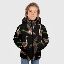 Куртка зимняя для мальчика Утки паттерн, цвет: 3D-красный — фото 2