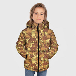Куртка зимняя для мальчика Творческий камуфляж в военном стиле, цвет: 3D-черный — фото 2