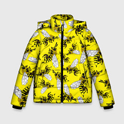 Зимняя куртка для мальчика Пчелы на желтом