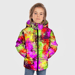 Куртка зимняя для мальчика Пиксельный камуфляж Диско, цвет: 3D-светло-серый — фото 2
