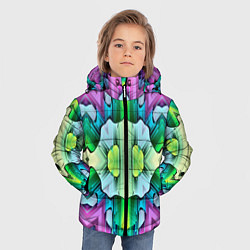 Куртка зимняя для мальчика Калейдоскоп паттерн, цвет: 3D-светло-серый — фото 2