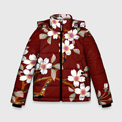 Куртка зимняя для мальчика Векторная весна, цвет: 3D-светло-серый