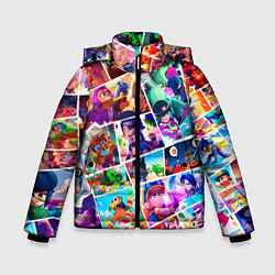 Куртка зимняя для мальчика Комикс Бравл старс Все персонажи, цвет: 3D-черный
