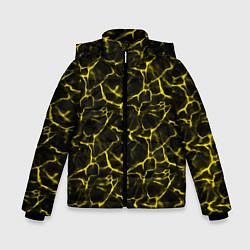 Куртка зимняя для мальчика Yellow Ripple Желтая Рябь, цвет: 3D-черный