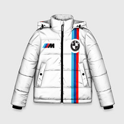 Куртка зимняя для мальчика БМВ 3 STRIPE BMW WHITE, цвет: 3D-красный