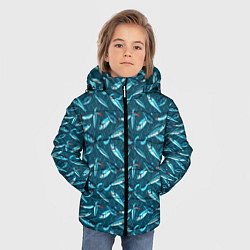 Куртка зимняя для мальчика Воблеры рыбки, цвет: 3D-черный — фото 2