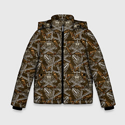 Куртка зимняя для мальчика ВАРВАР ВОИН, цвет: 3D-светло-серый