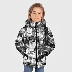 Куртка зимняя для мальчика Berserk pattern, цвет: 3D-черный — фото 2