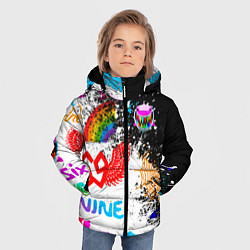 Куртка зимняя для мальчика 6ix9ine сикс найн, цвет: 3D-светло-серый — фото 2