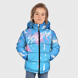 Куртка зимняя для мальчика Кляксы Skull Team, цвет: 3D-светло-серый — фото 2