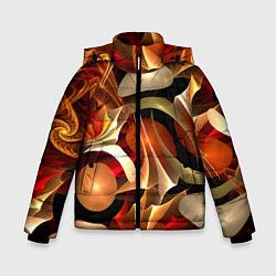 Зимняя куртка для мальчика Абстрактные цифровые спирали
