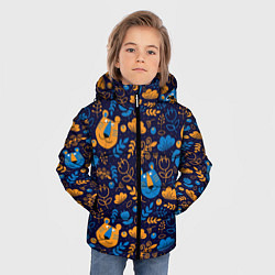 Куртка зимняя для мальчика Тигры в зарослях, цвет: 3D-светло-серый — фото 2