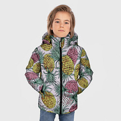Куртка зимняя для мальчика Ананасовый урожай, цвет: 3D-светло-серый — фото 2