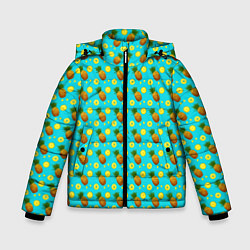 Зимняя куртка для мальчика Много ананасов