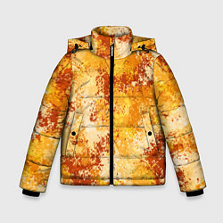 Зимняя куртка для мальчика Спортивный камуфляж Пикси - Апельсин