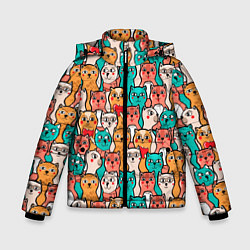 Зимняя куртка для мальчика Милые Разноцветные Котики
