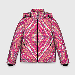 Зимняя куртка для мальчика Абстракция Узор розового цвета