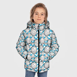Куртка зимняя для мальчика Мячи Волейбольные, цвет: 3D-светло-серый — фото 2